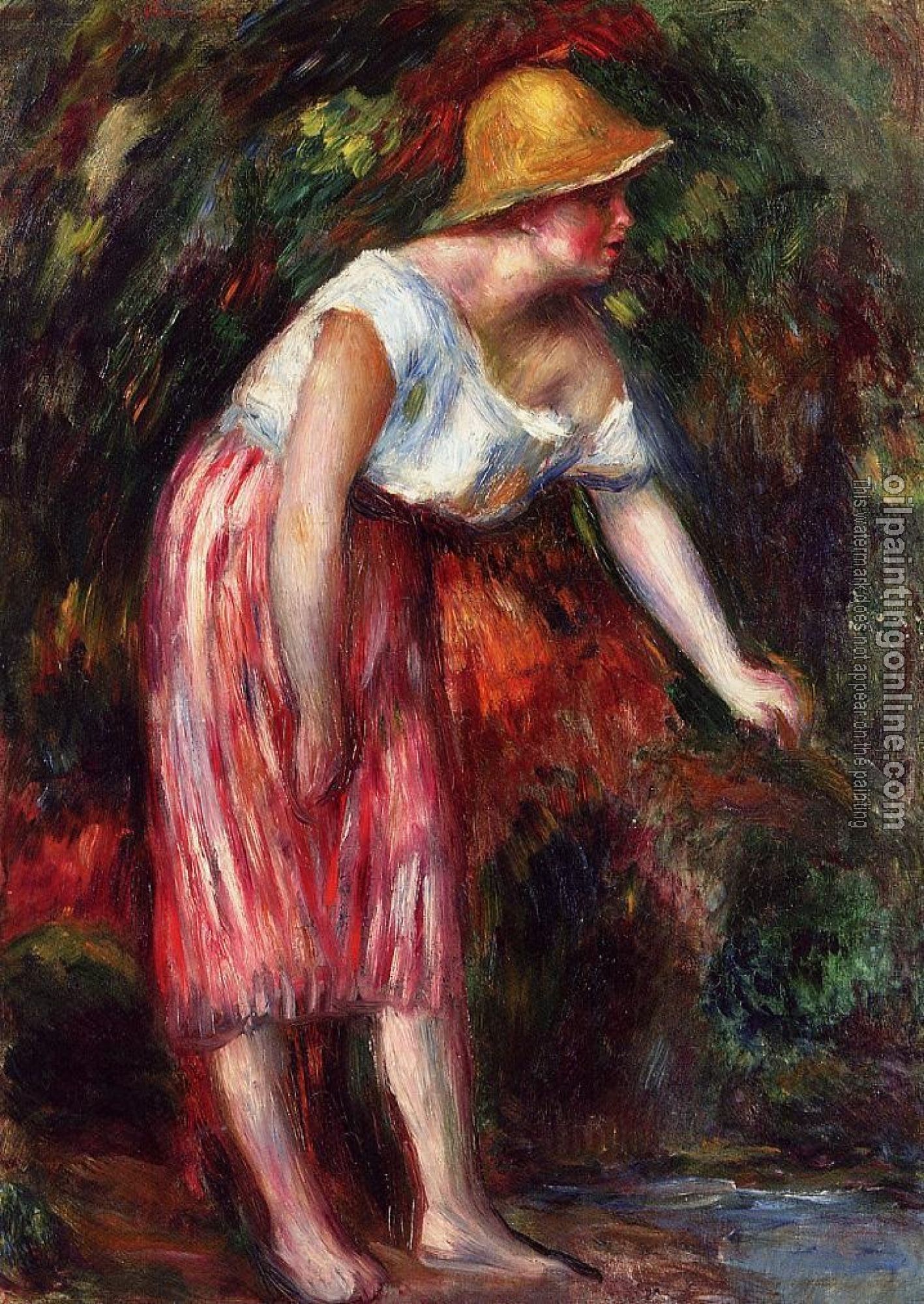 Renoir, Pierre Auguste - Woman in a Straw Hat